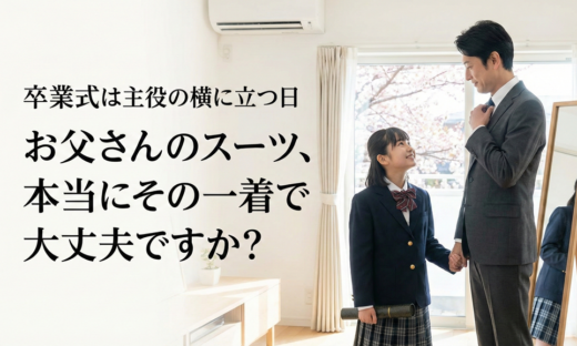 卒業式は主役の横に立つ日｜お父さんのスーツ、本当にその一着で大丈夫ですか？