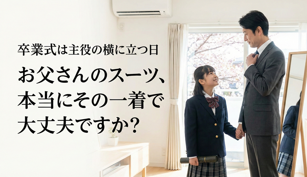 卒業式は主役の横に立つ日｜お父さんのスーツ、本当にその一着で大丈夫ですか？
